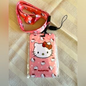 NWT HELLO KITTY LANYARD WITH ID CARD HOLDER